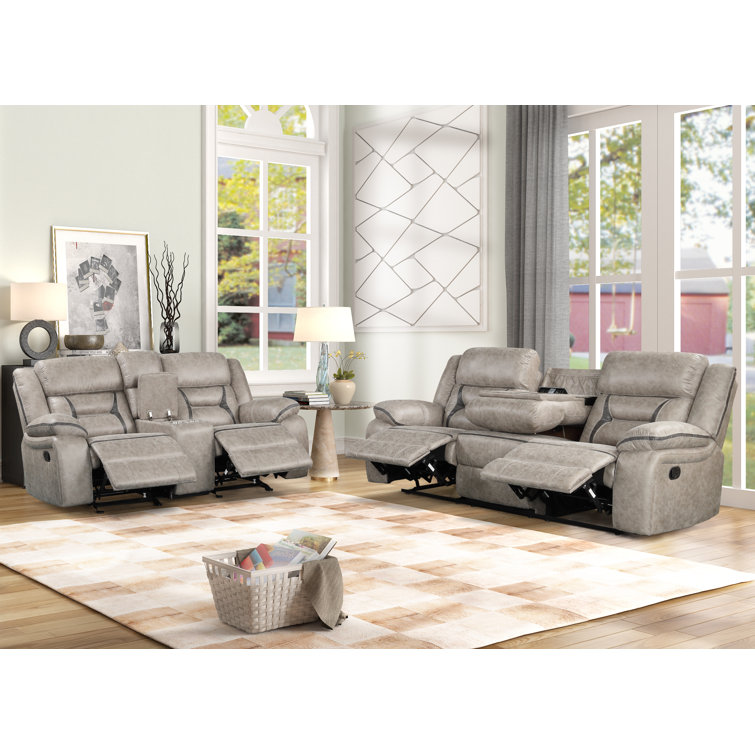 Red Barrel Studio® Wallart 2 Piece Reclining Living Room Set & Reviews Wayfair